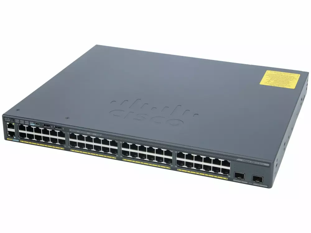 سوئیچ شبکه سیسکو مدل WS-C2960S-48LPS-L با ۴۸ پورت گیگابیت PoE و ۴ پورت SFP مناسب شبکه‌های سازمانی
