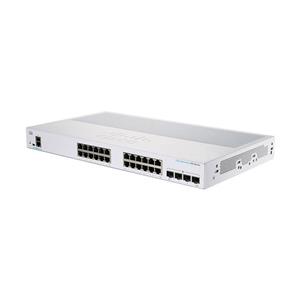 سوئیچ شبکه 24 پورت گیگابیتی سیسکو مدل CBS350-24T-4G با 4 پورت SFP، مناسب برای شبکه‌های حرفه‌ای