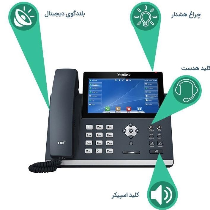 تلفن IP یالینک T48U مناسب استفاده سازمانی و مدیریتی