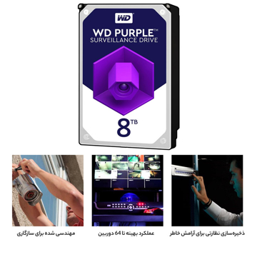 تصویر از Western Digital Purple 8TB Internal HDD