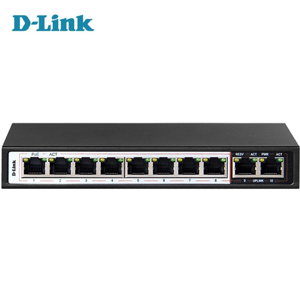 تصویر از سوئیچ 10 پورت poe دی-لینک مدل DES-F1010P-E